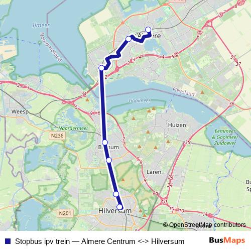 Stopbus ipv trein bus Line Map