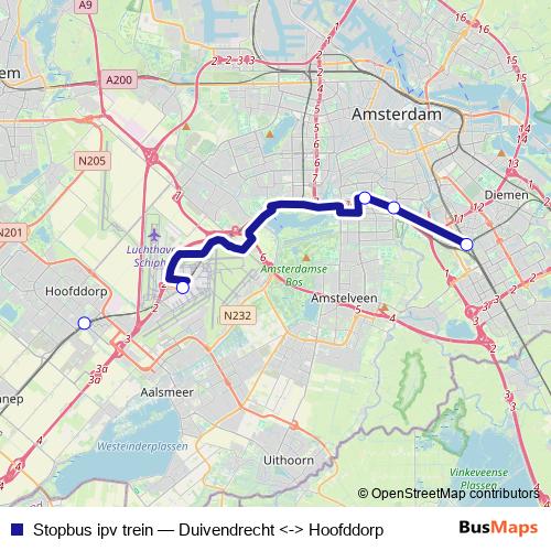 Stopbus ipv trein bus Line Map