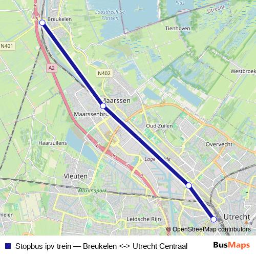 Stopbus ipv trein bus Line Map