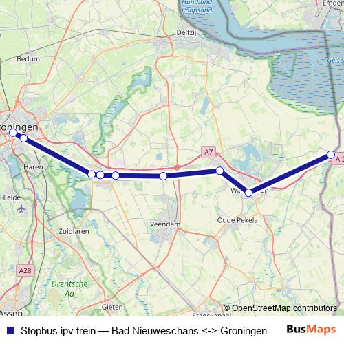 Stopbus ipv trein bus Line Map