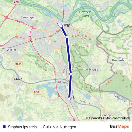 Stopbus ipv trein bus Line Map