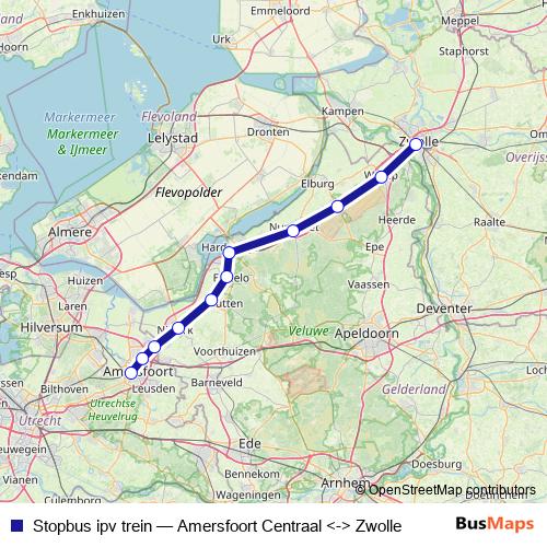 Stopbus ipv trein bus Line Map