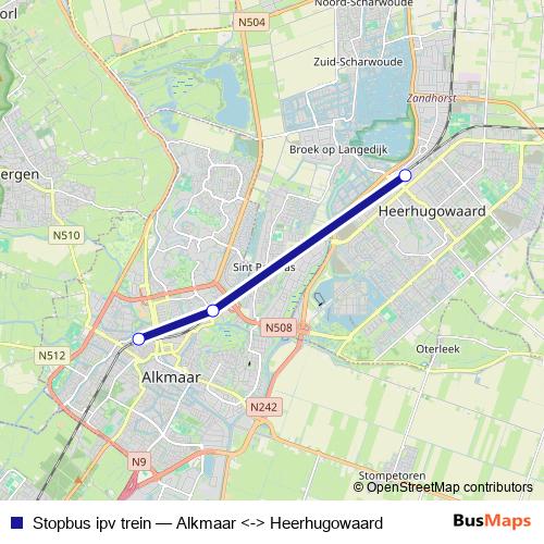 Stopbus ipv trein bus Line Map