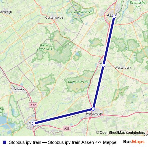 Stopbus ipv trein bus Line Map