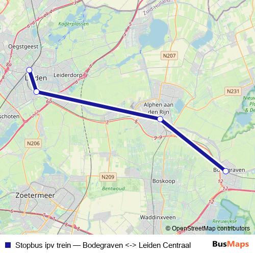Stopbus ipv trein bus Line Map