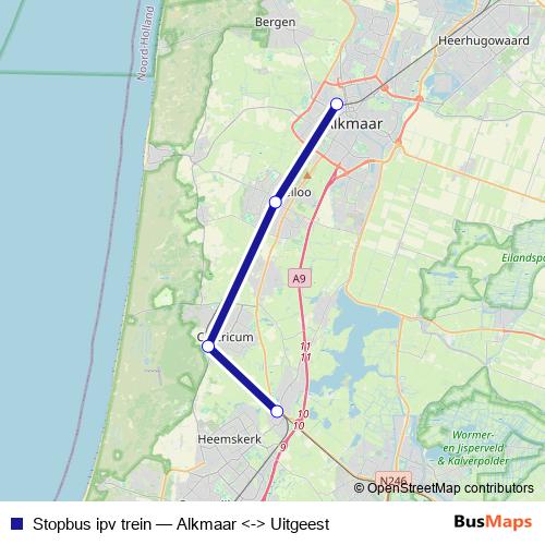 Stopbus ipv trein bus Line Map