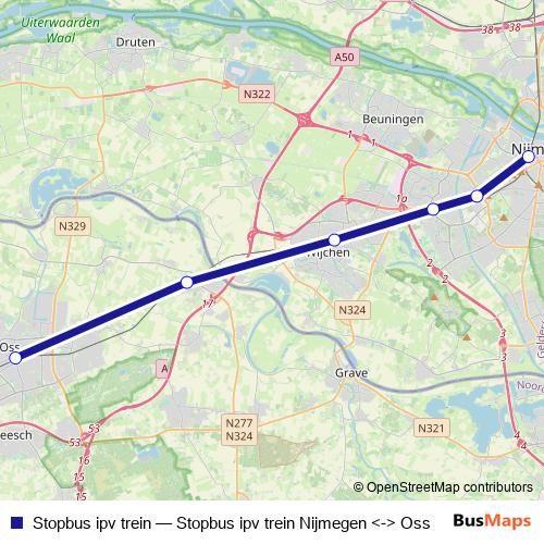 Stopbus ipv trein bus Line Map