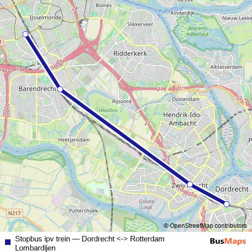 Stopbus ipv trein bus Line Map
