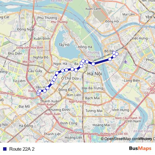 Route 22A 2 bus Line Map