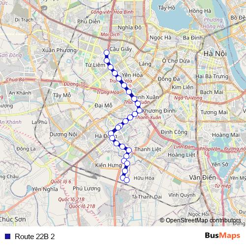 Route 22B 2 bus Line Map