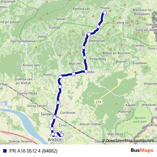 PR A18 0512 4 (64682) bus Line Map