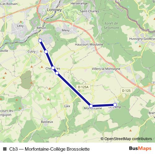 Cb3 bus Line Map