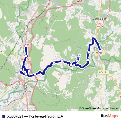 Xg807021 bus Line Map