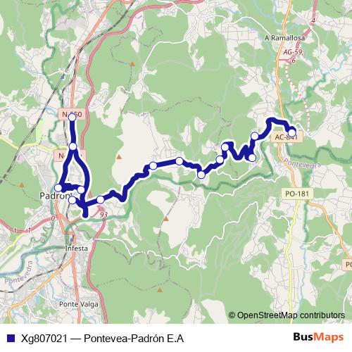 Xg807021 bus Line Map