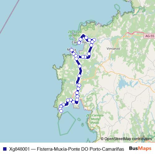 Xg848001 bus Line Map