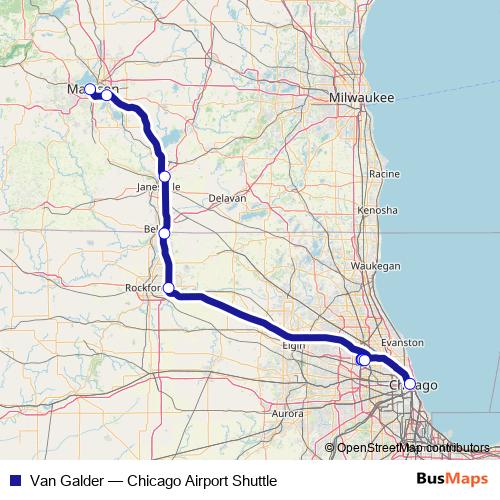 Van Galder bus Line Map