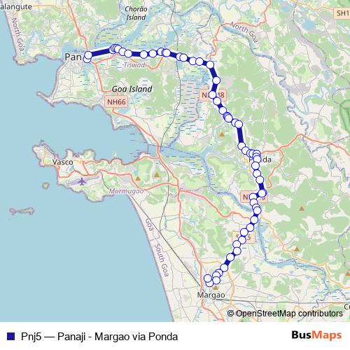 Pnj5 bus Line Map