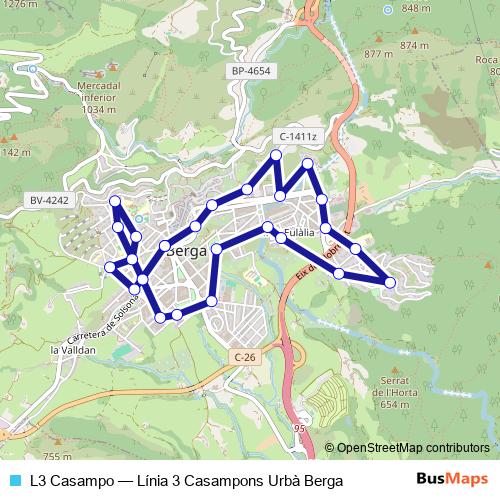 L3 Casampo bus Line Map