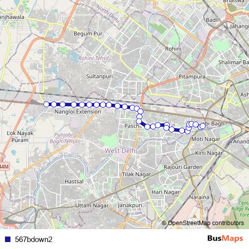 567bdown2 bus Line Map