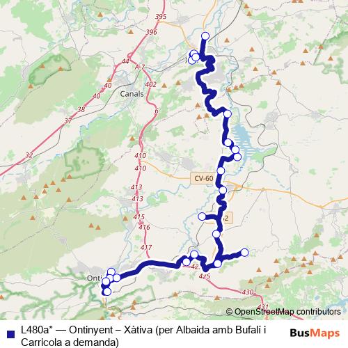 L480a* bus Line Map