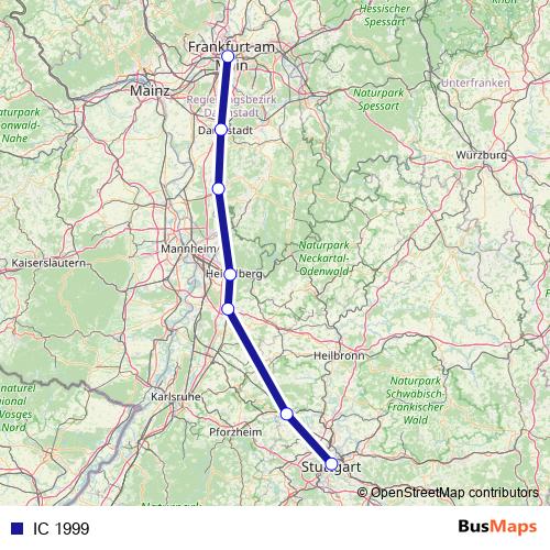 IC 1999 rail Line Map