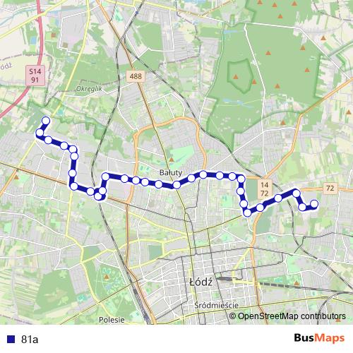 81a bus Line Map