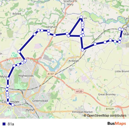 81a bus Line Map