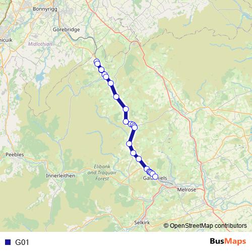 G01 bus Line Map