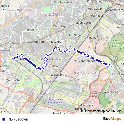 RL-75adown bus Line Map