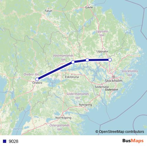 9028 bus Line Map