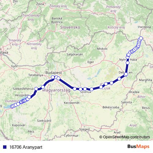 16706 Aranypart rail Line Map