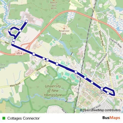 Cottages Connector bus Line Map