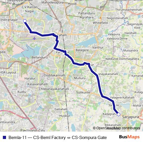 Bemla-11 bus Line Map