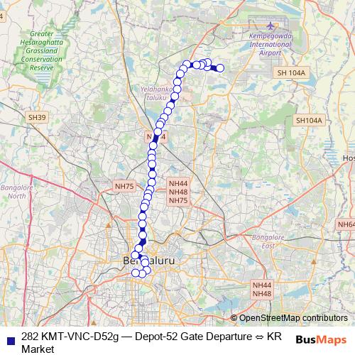 282 KMT-VNC-D52g bus Line Map