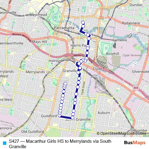 S427 bus Line Map