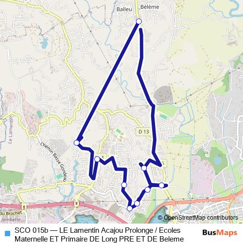 SCO 015b bus Line Map