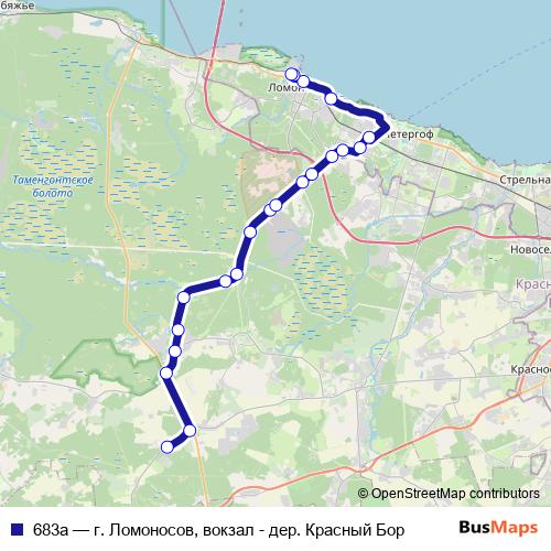 683а bus Line Map