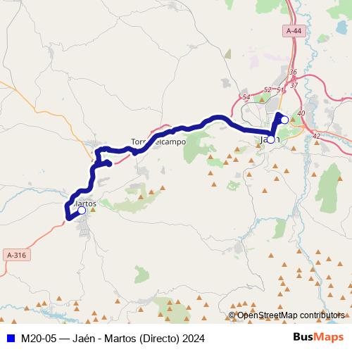 M20-05 bus Line Map
