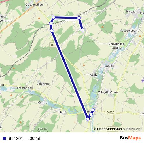 6-2-301 bus Line Map