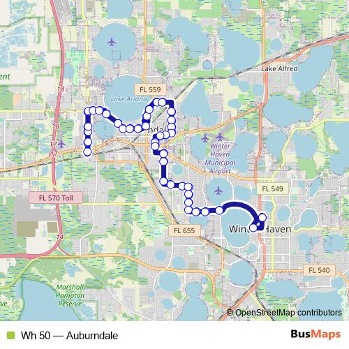 Wh 50 bus Line Map