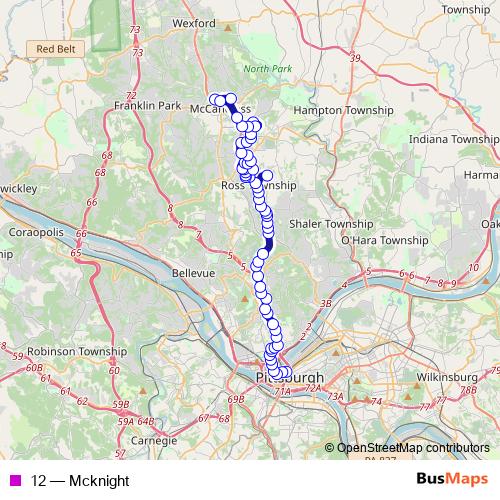 12 bus Line Map