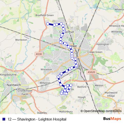 12 bus Line Map