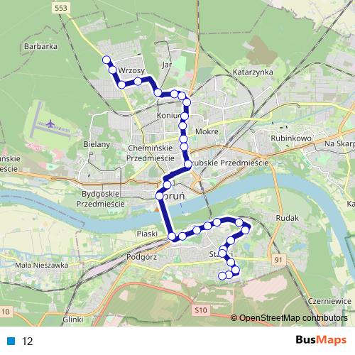 12 bus Line Map