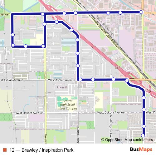 12 bus Line Map