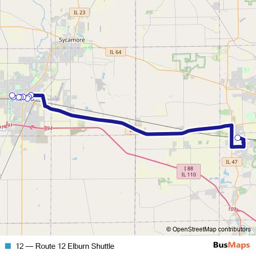 12 bus Line Map