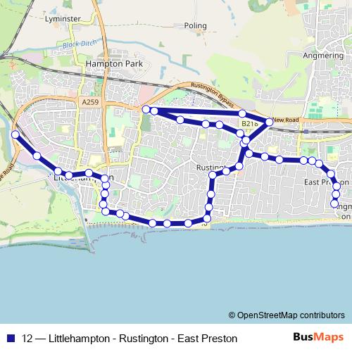 12 bus Line Map
