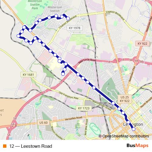 12 bus Line Map
