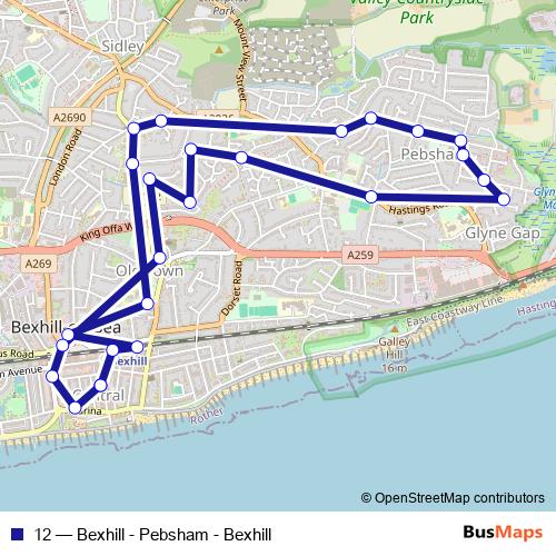 12 bus Line Map