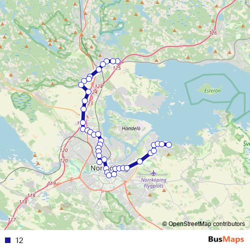 12 bus Line Map