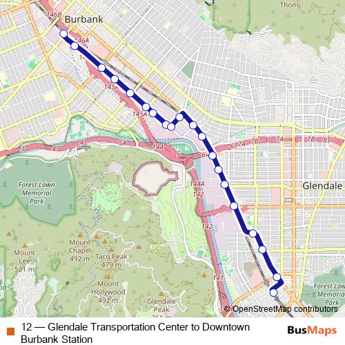 12 bus Line Map